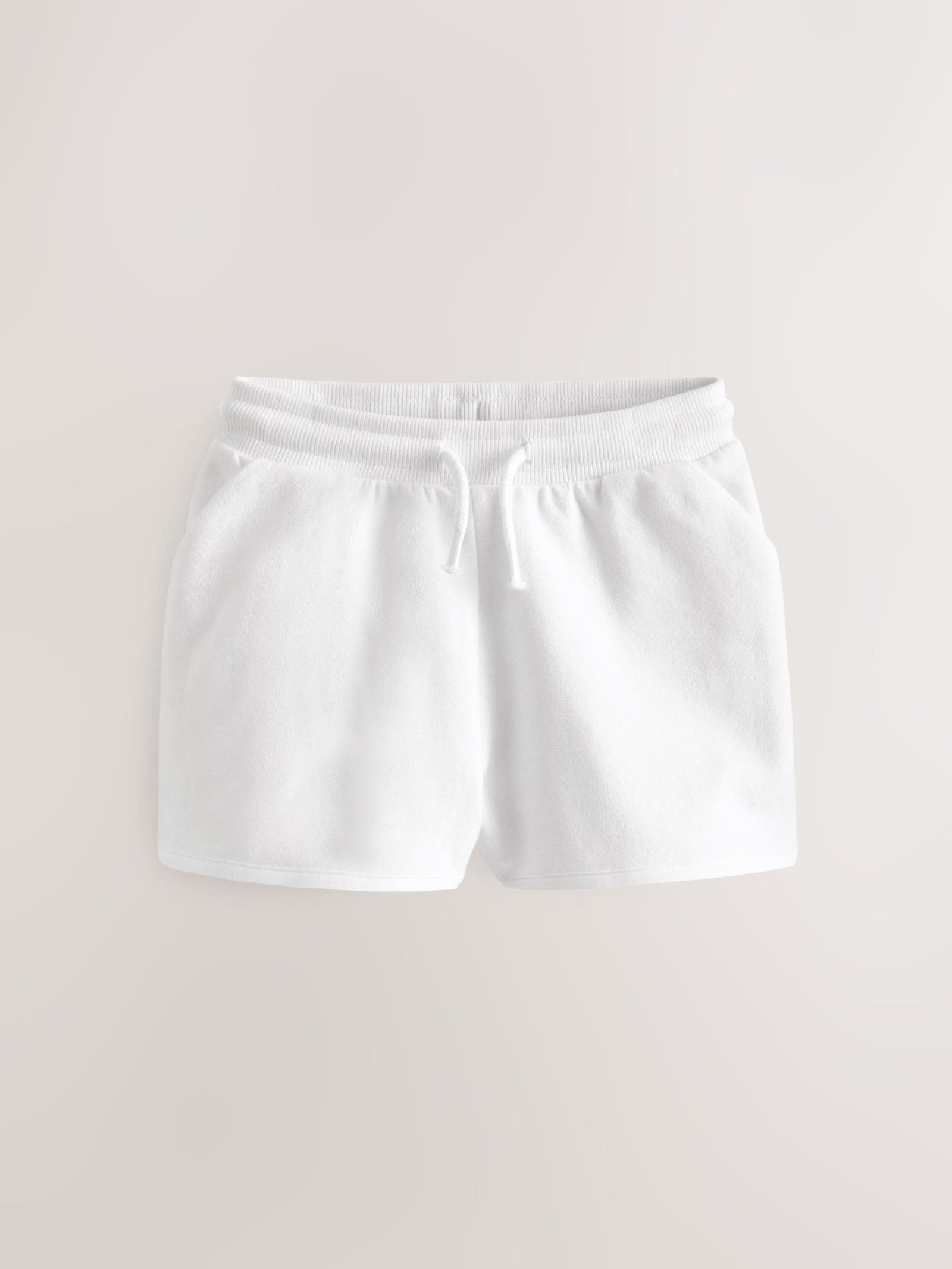 White Plain Jersey Shorts (3-16yrs)