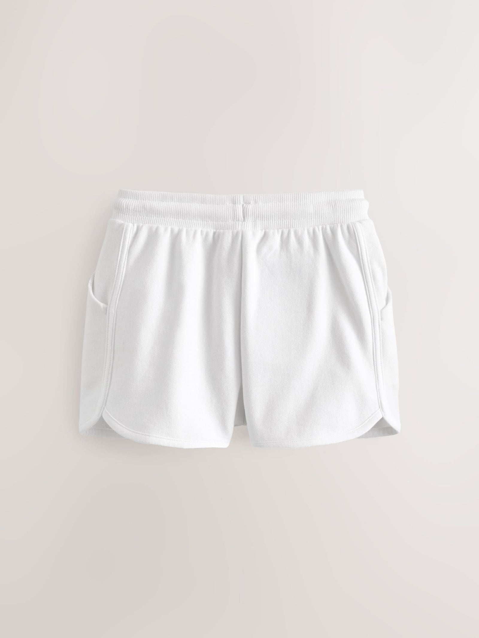 White Plain Jersey Shorts (3-16yrs)
