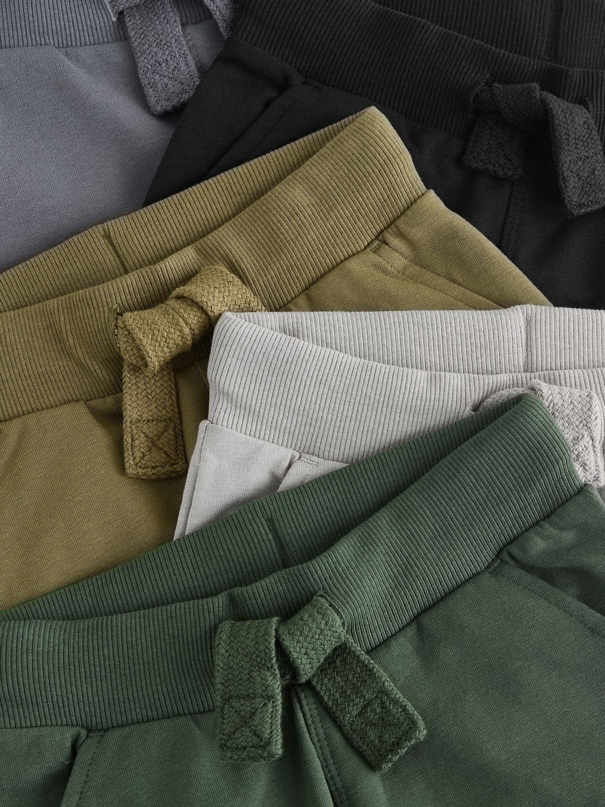 Grey/Black/Green Skinny Fit Joggers 5 Pack (3mths-7yrs)