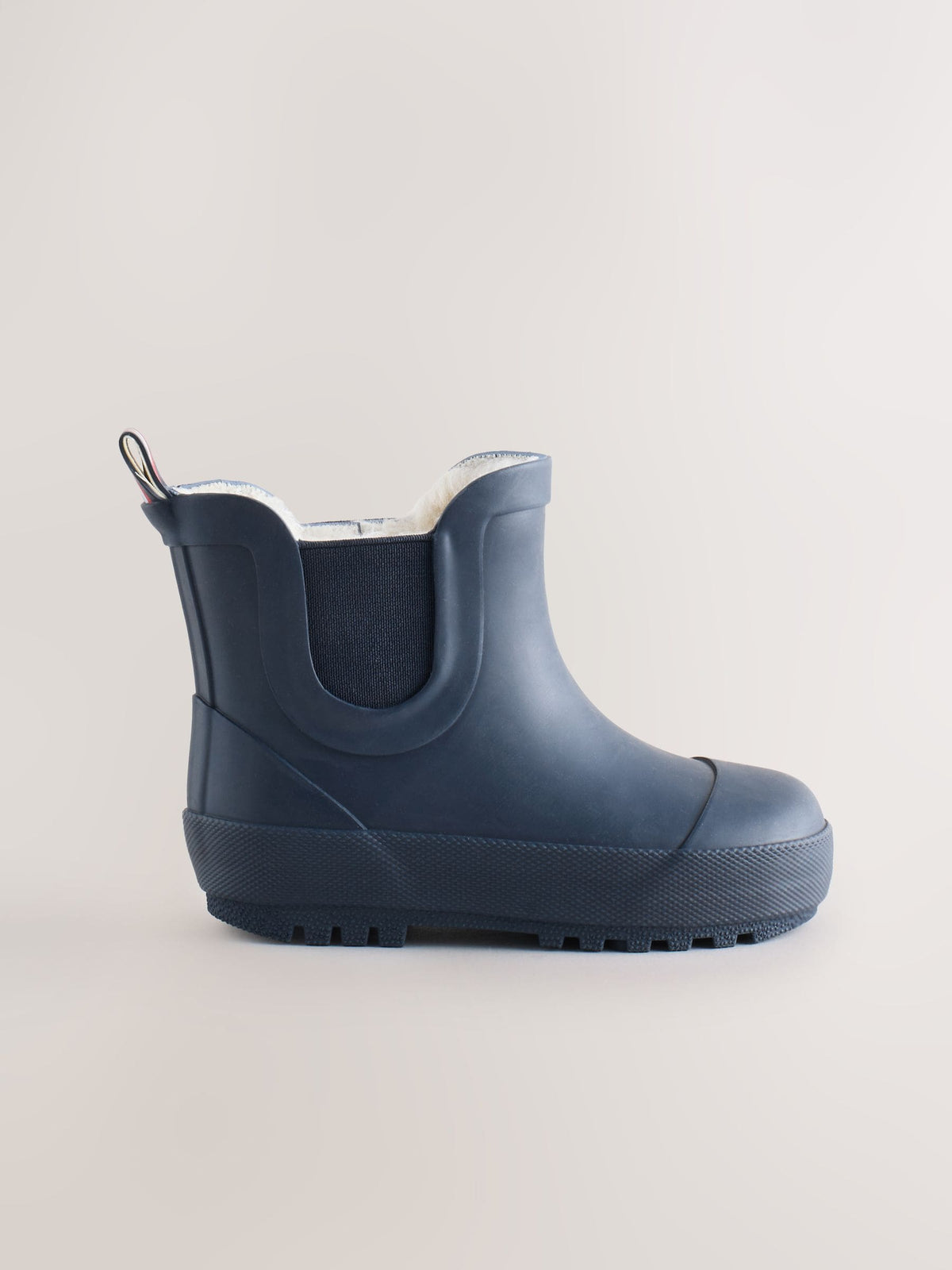 Navy Warm Lined Ankle Wellies