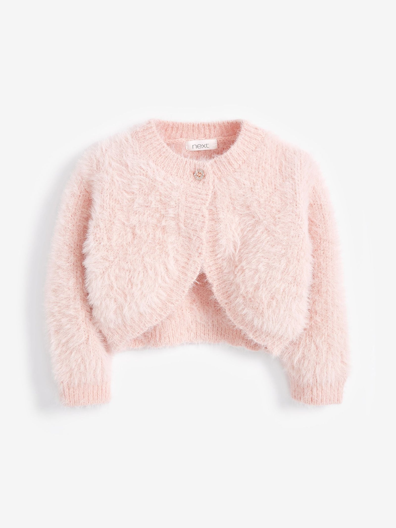 Pink Fluffy Shrug Cardigan (12mths-16yrs)