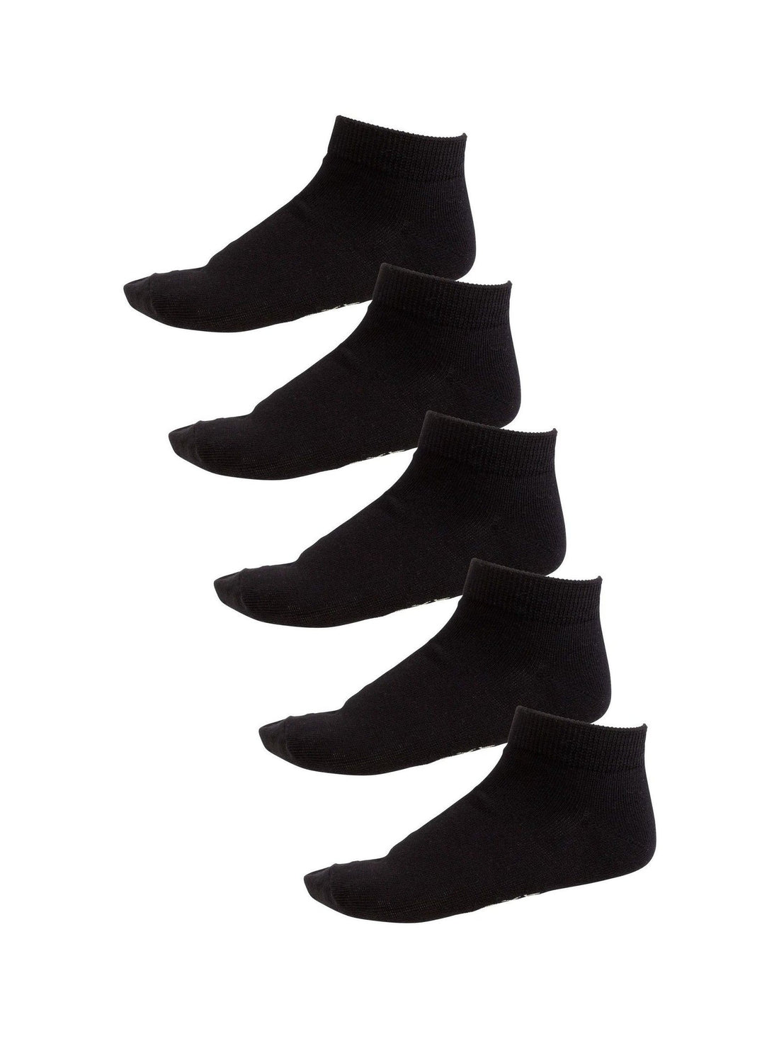 Black 5 Pack Cotton Rich Trainer Socks