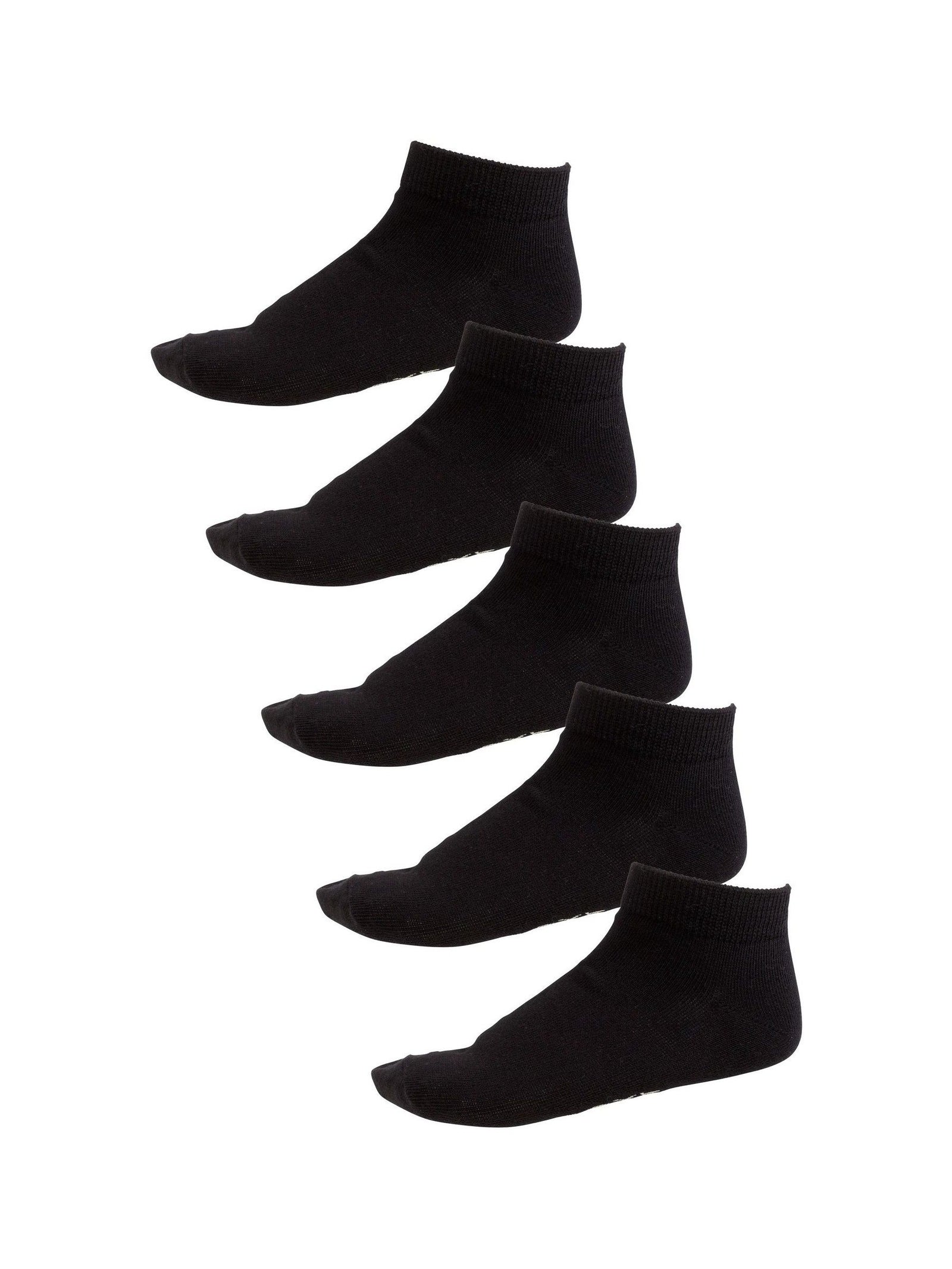 Black 5 Pack Cotton Rich Trainer Socks