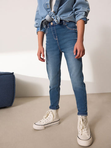 Mid Blue Regular Length Stretch Jeggings (3-16yrs)