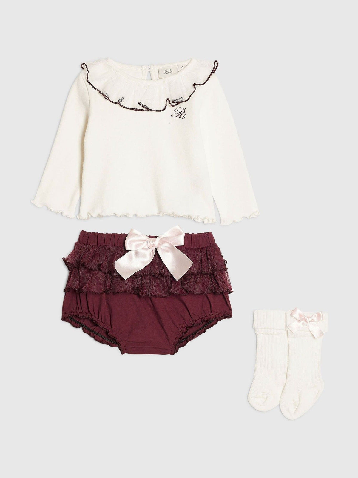 River Island Purple Frill Bloomer Set