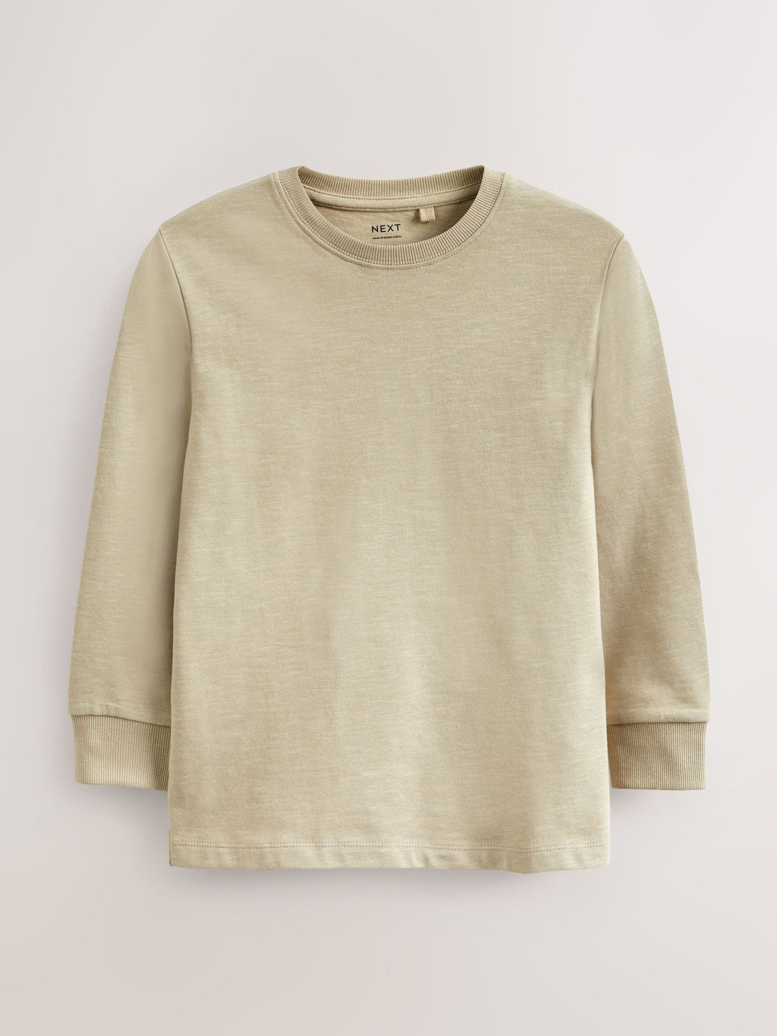 Stone Regular Fit Long Sleeve Cosy T-Shirt (3-16yrs)