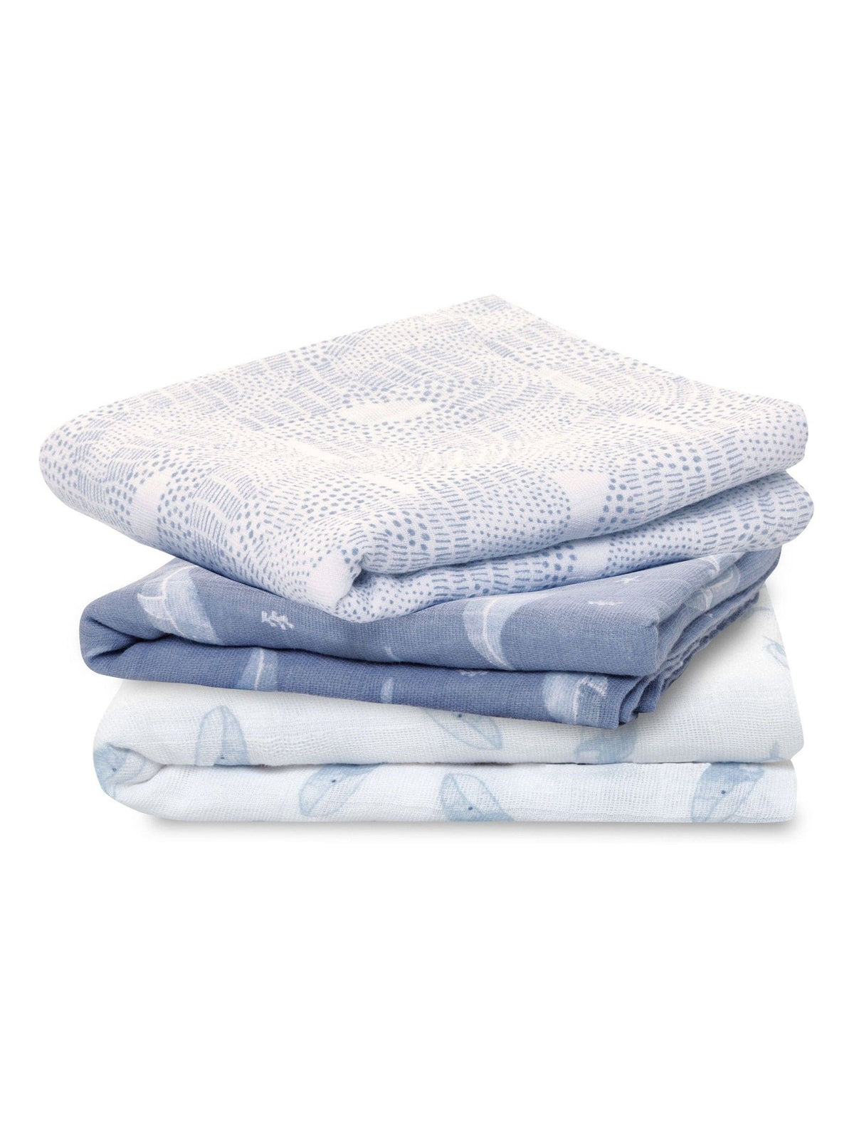aden + anais Blue Cotton Muslin Squares 3 Pack