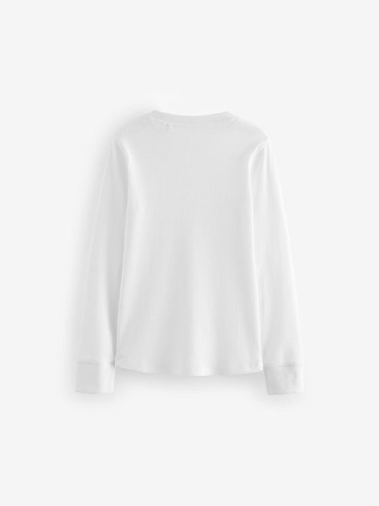 White 100% Cotton Long Sleeve T-Shirts 3 Pack (1.5-16yrs)