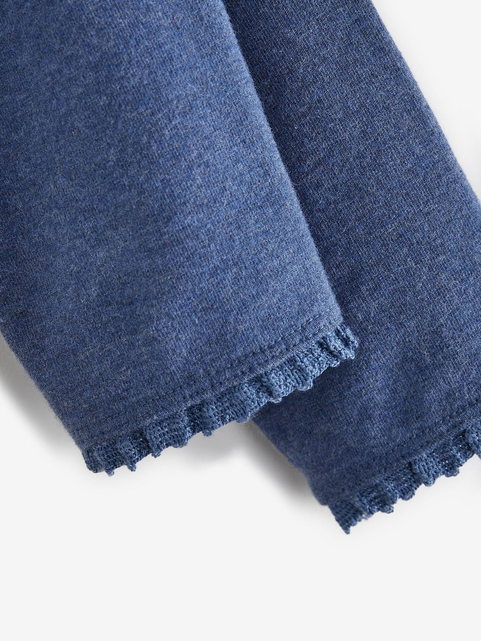 Blue Denim Lace Trim Leggings (3mths-7yrs)