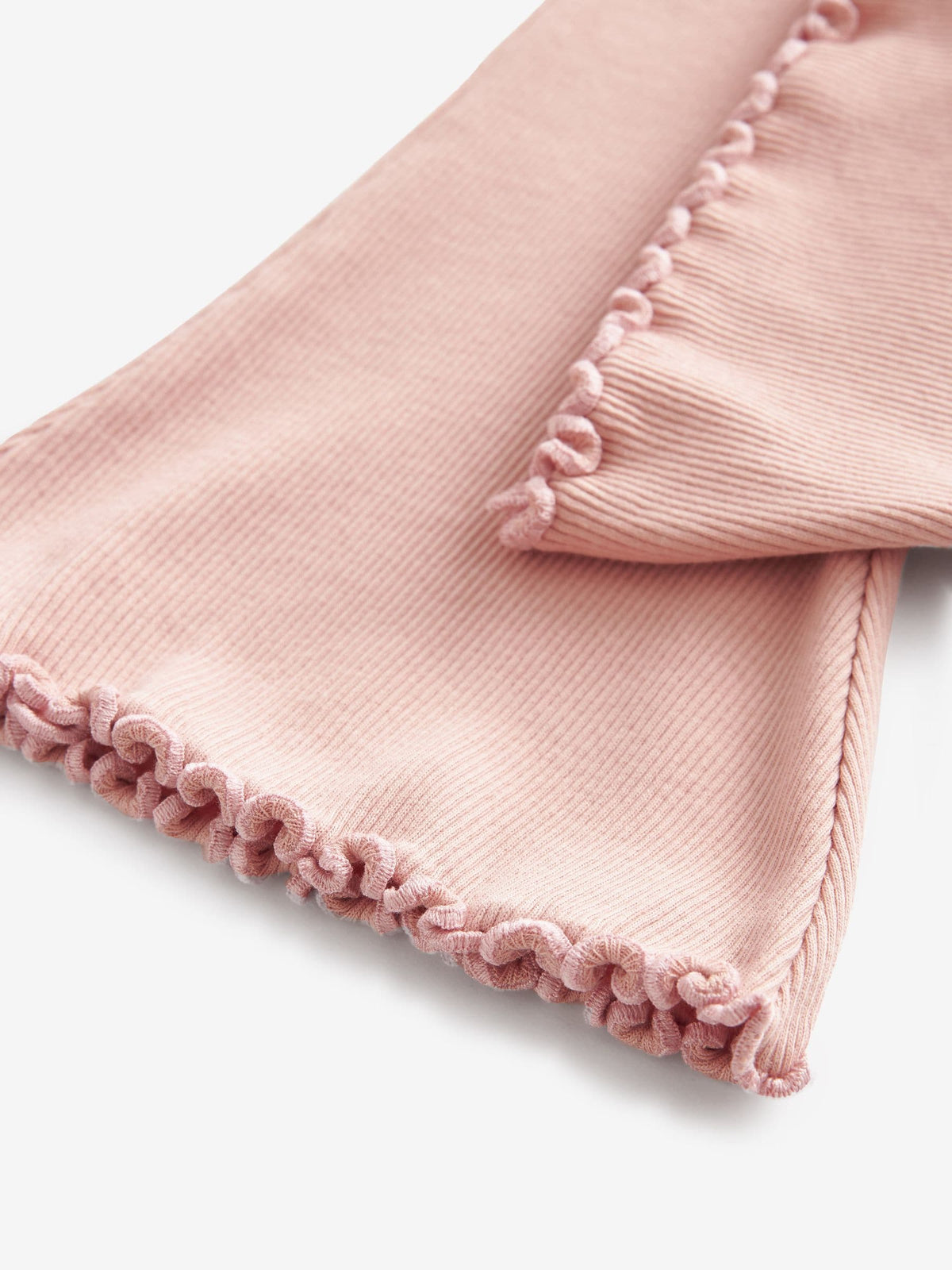 Pale Pink Rib Flare Leggings (3mths-7yrs)