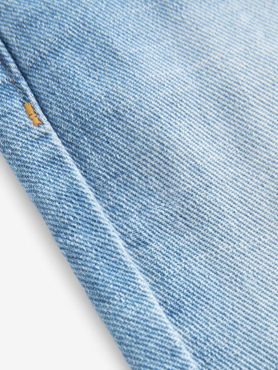 Light Blue Denim Loose Fit Pleat Front Jeans (3mths-7yrs)