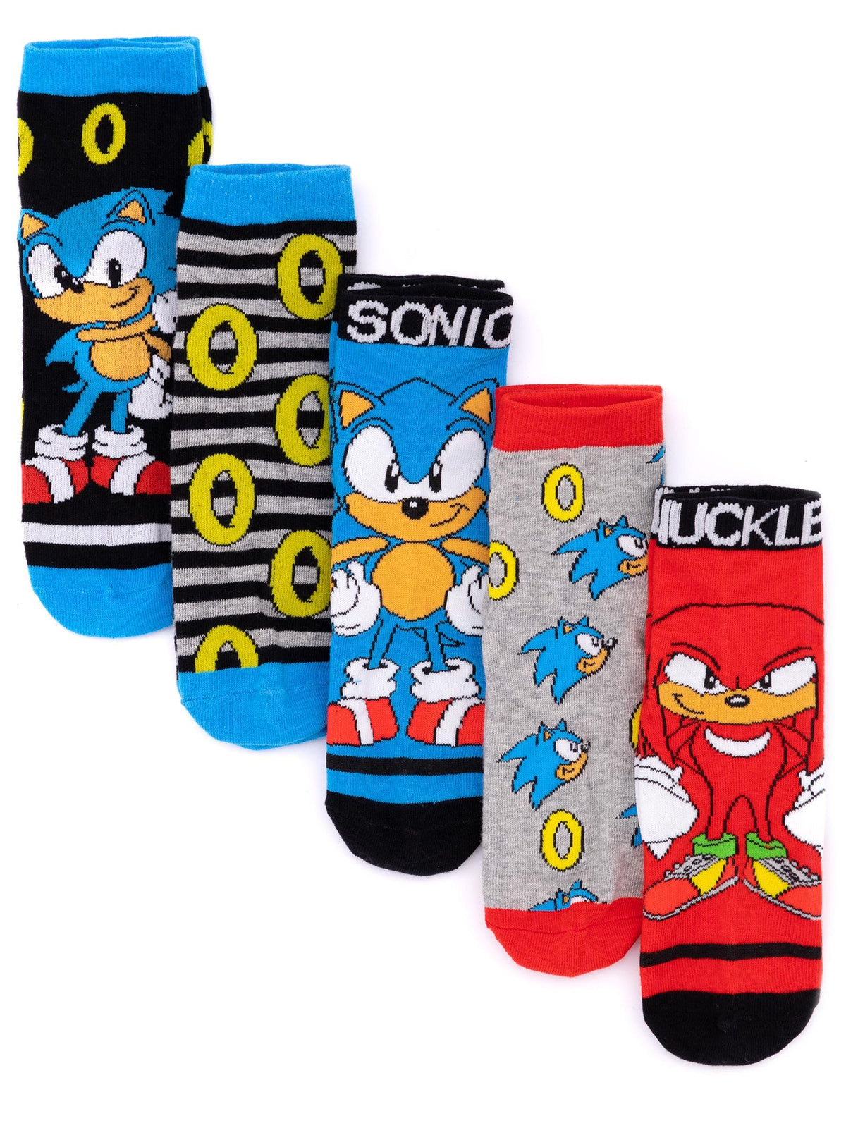 Vanilla Underground Multicoloured Sonic the Hedgehog Calf Socks Set of 5