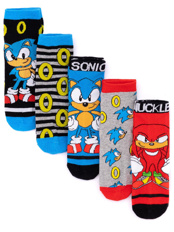 Vanilla Underground Multicoloured Sonic the Hedgehog Calf Socks Set of 5