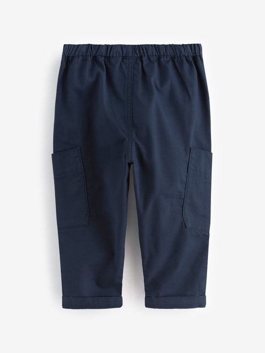 Navy Side Pocket Pull On Trousers (3mths-7yrs)