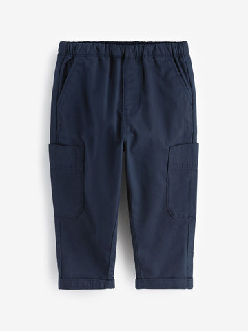 Navy Side Pocket Pull On Trousers (3mths-7yrs)