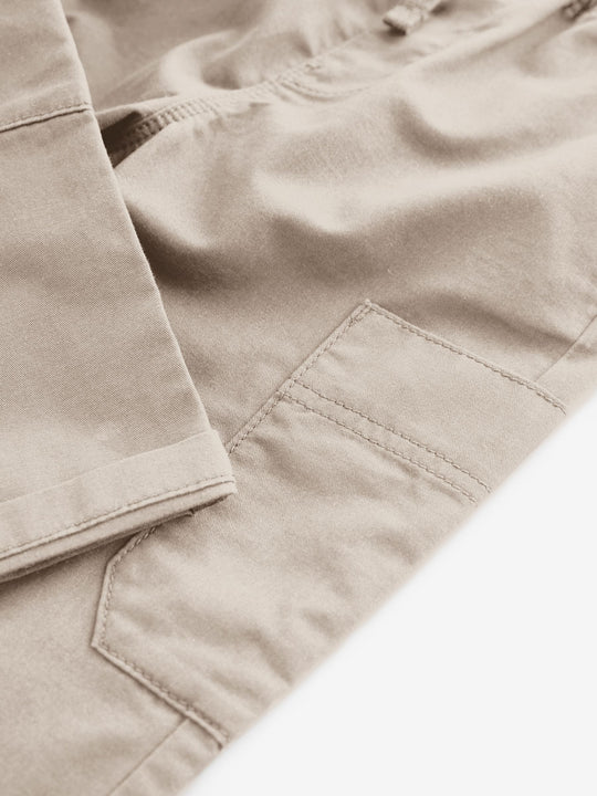 Neutral Cream Side Pocket Pull On Trousers (3mths-7yrs)