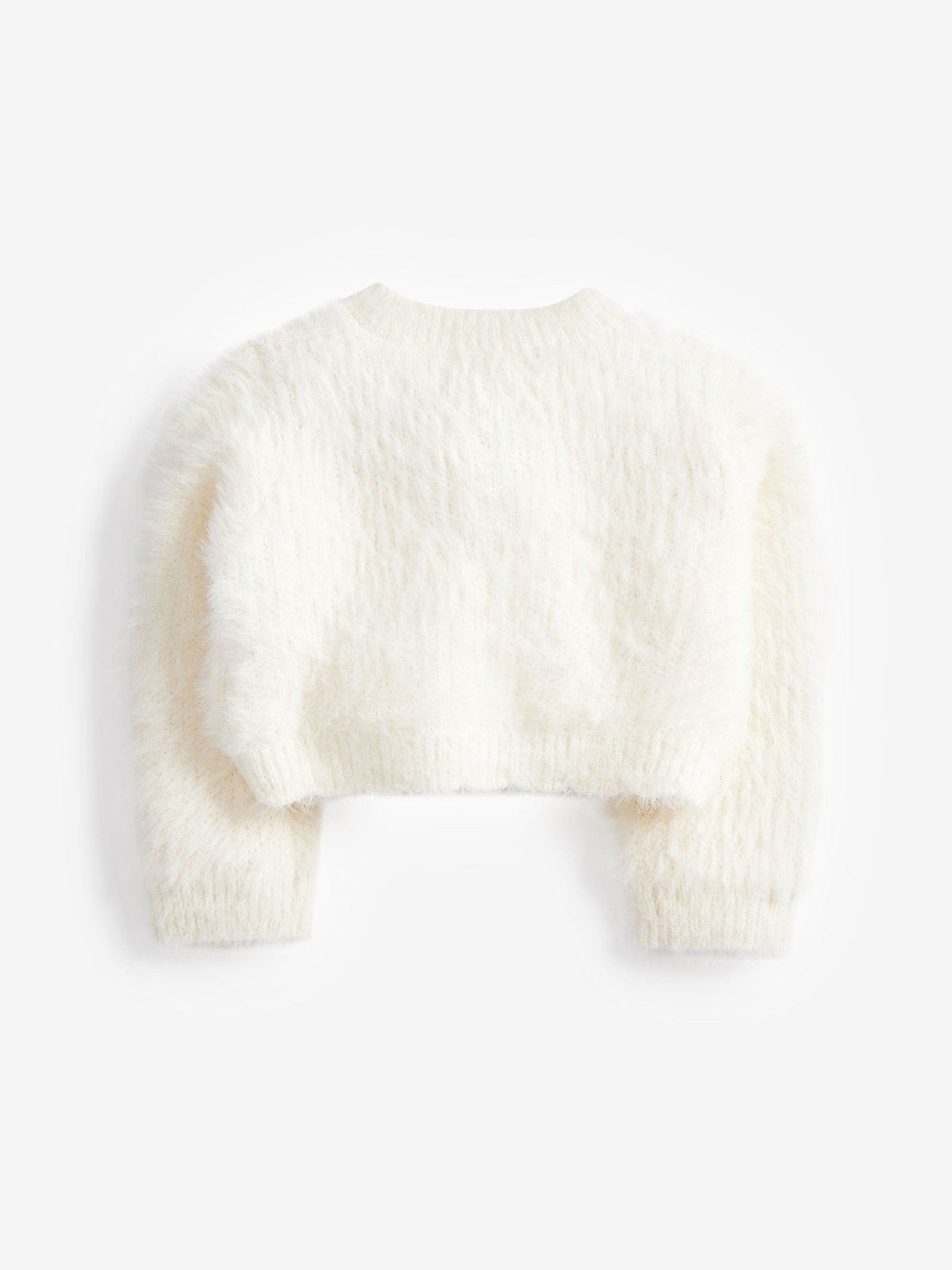 Ecru White Fluffy Shrug Cardigan (12mths-16yrs)