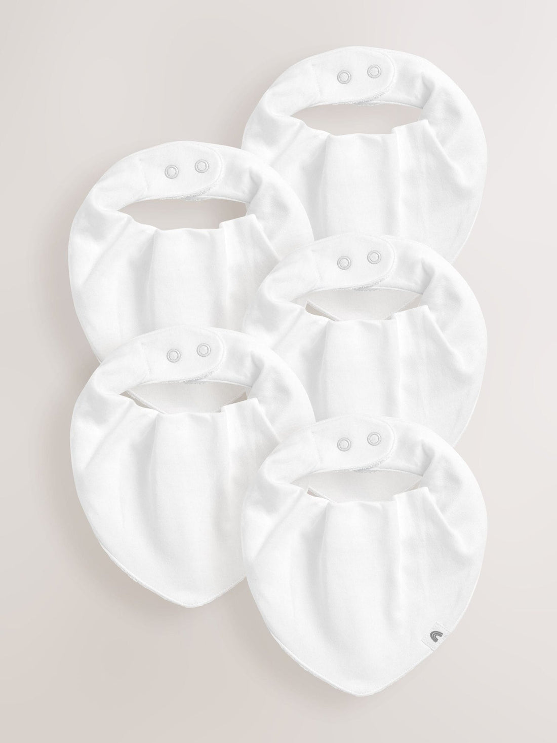 White Baby Bibs 5 Pack