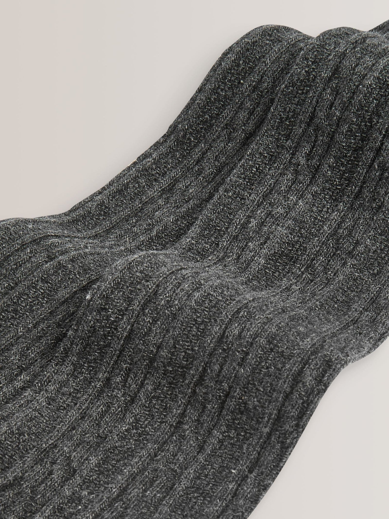 Charcoal Grey Regular Length Cotton Rich Cable Tights