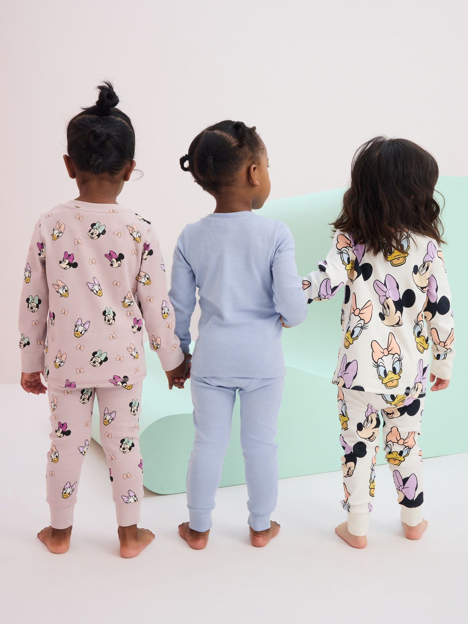 Pink/Blue/White Minnie Mouse Snuggle Pyjamas 3 Pack (9mths-12yrs)