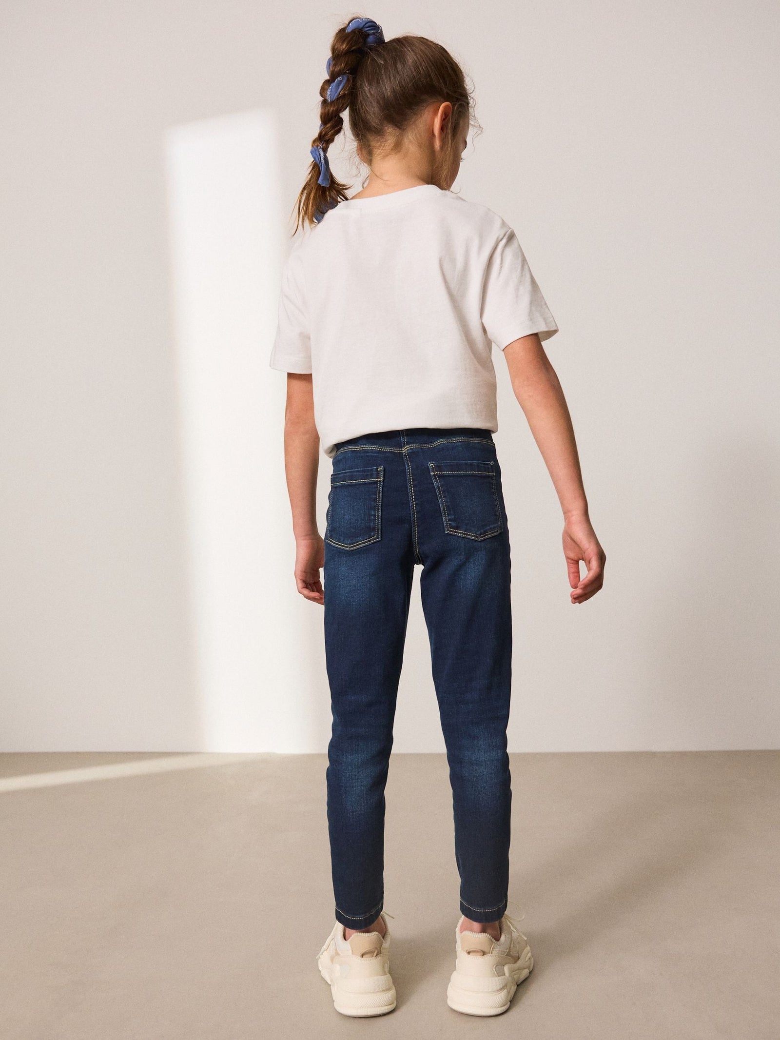 Dark Blue Regular Length Stretch Jeggings (3-16yrs)