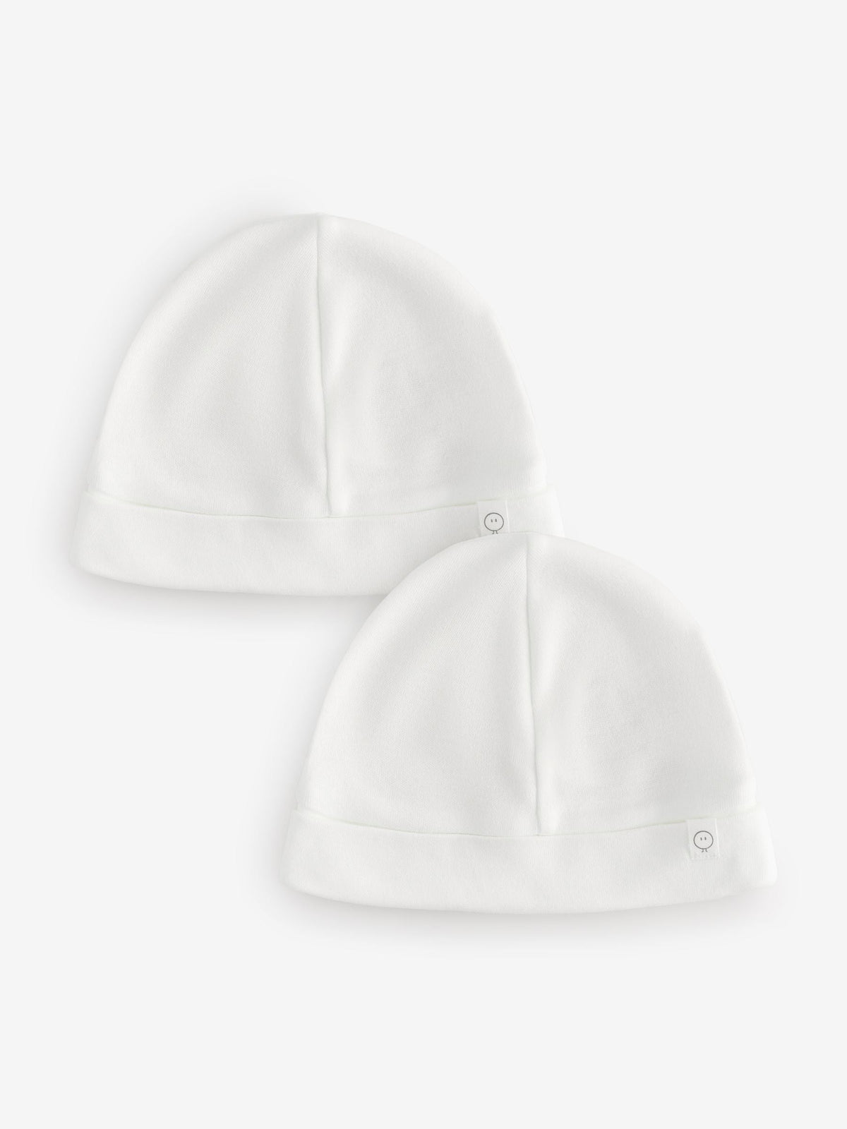 MORI White Supersoft Baby Hats 2 Pack