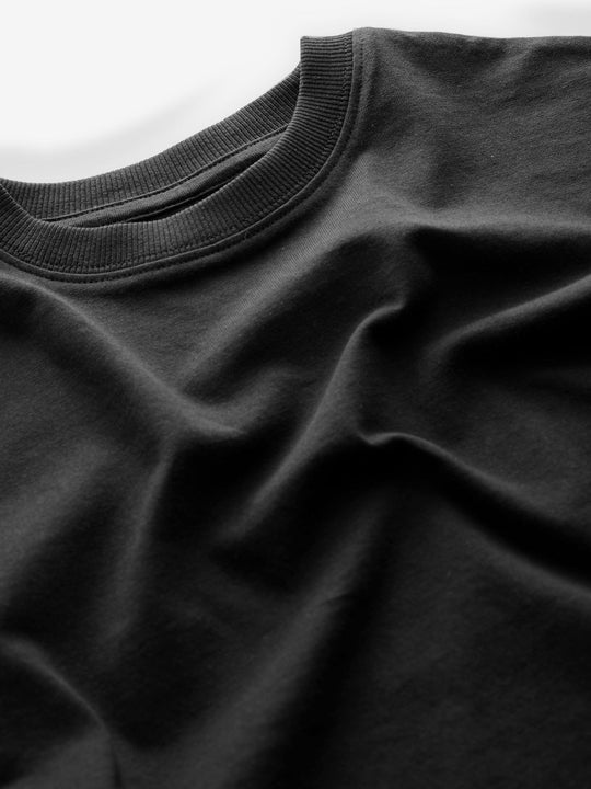 Black Relaxed Fit Short Sleeve T-Shirt (3-16yrs)