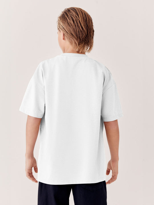 White Relaxed Fit Short Sleeve T-Shirt (3-16yrs)