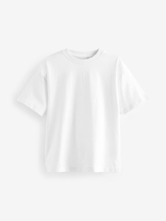 White Relaxed Fit Short Sleeve T-Shirt (3-16yrs)