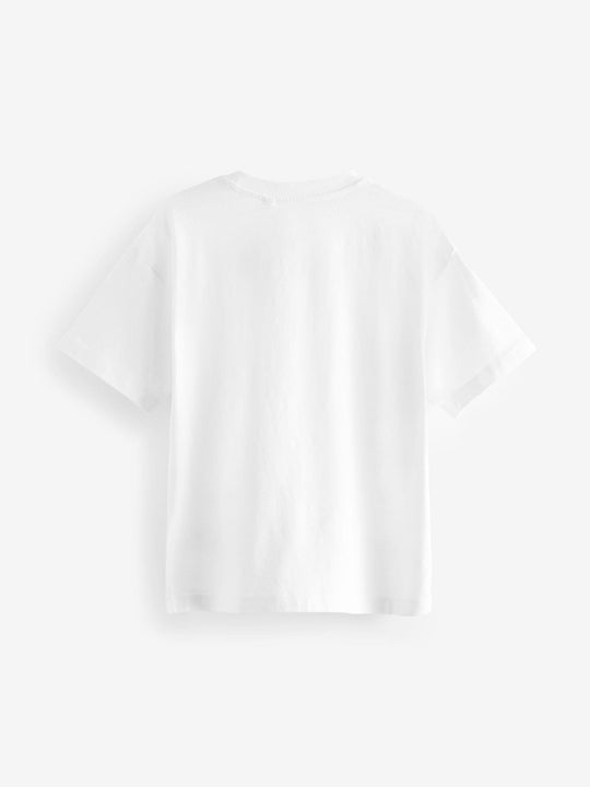 White Relaxed Fit Short Sleeve T-Shirt (3-16yrs)