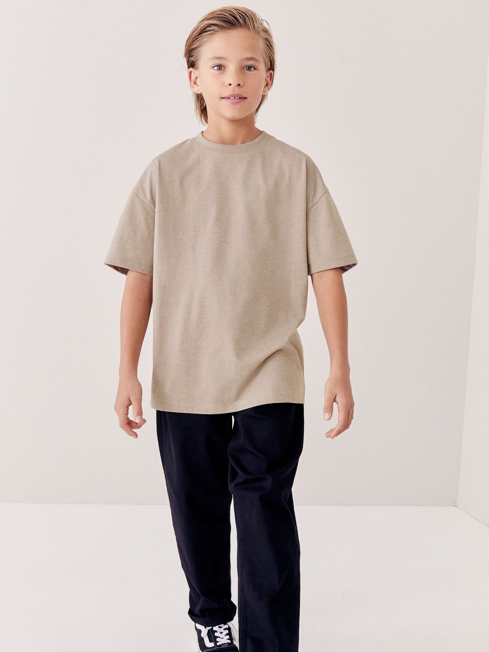 Brown Natural Relaxed Fit Short Sleeve T-Shirt (3-16yrs)