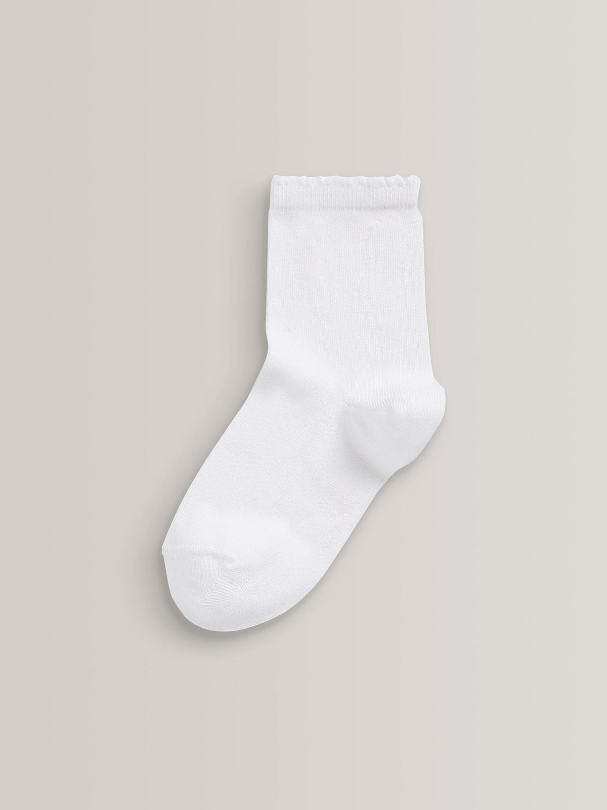 White 5 Pack Cotton Rich School Ankle Socks