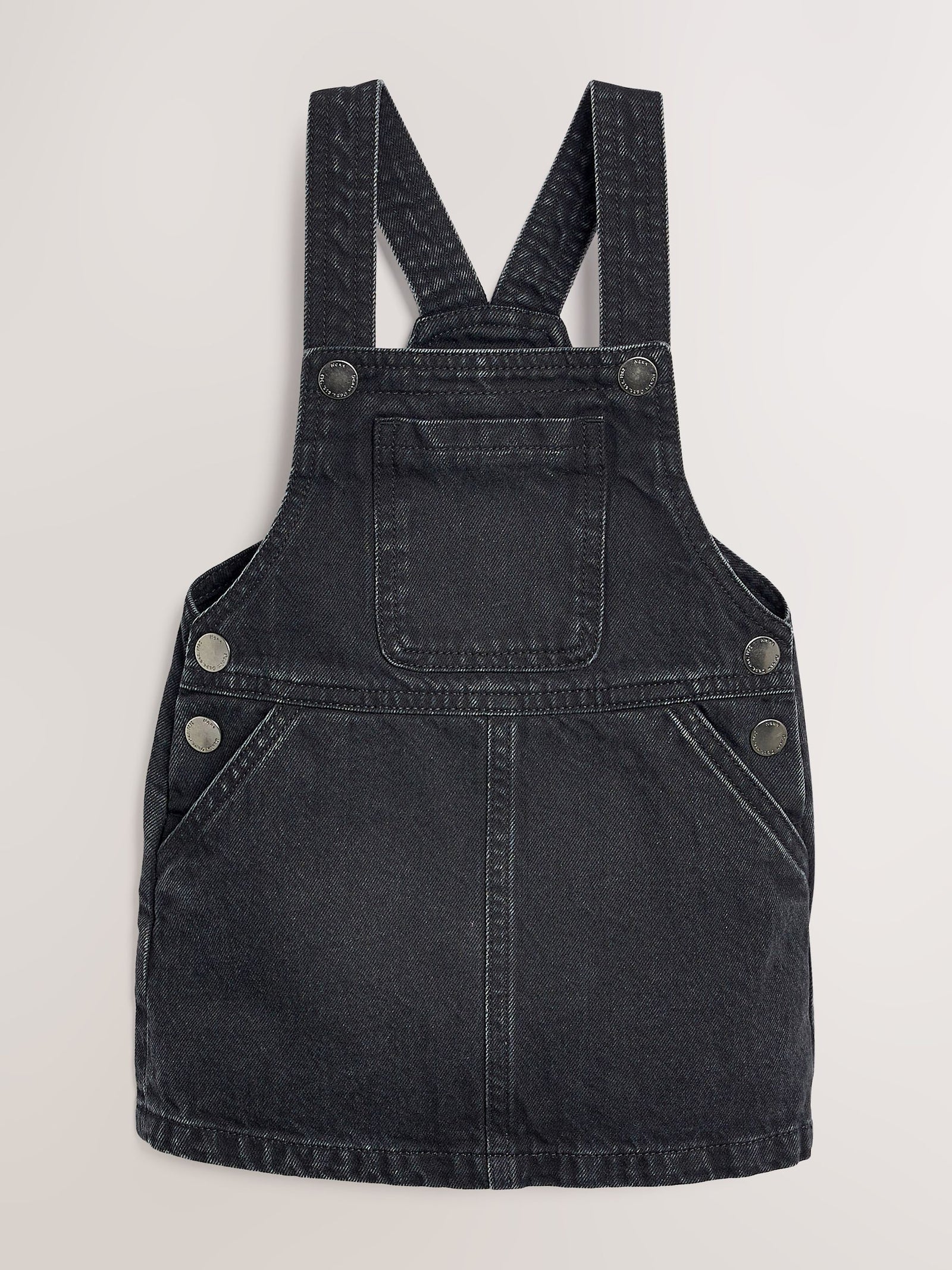 Black Denim Pinafore Dress (3mths-8yrs)