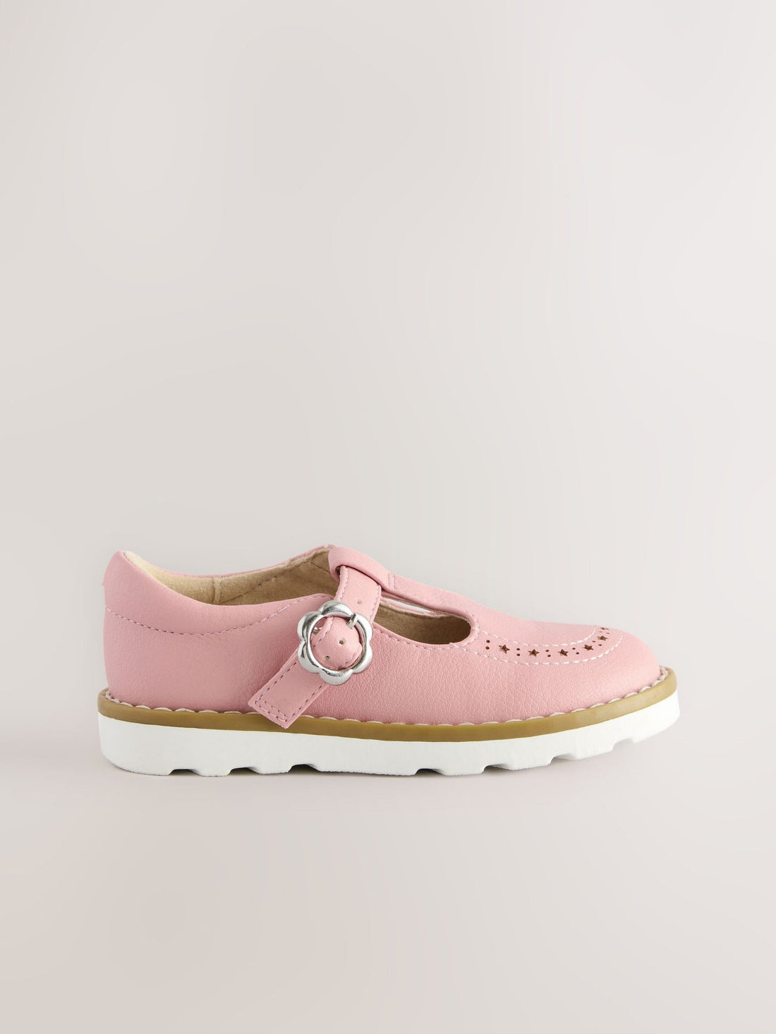 Pink Wide Fit (G) T-Bar Shoes