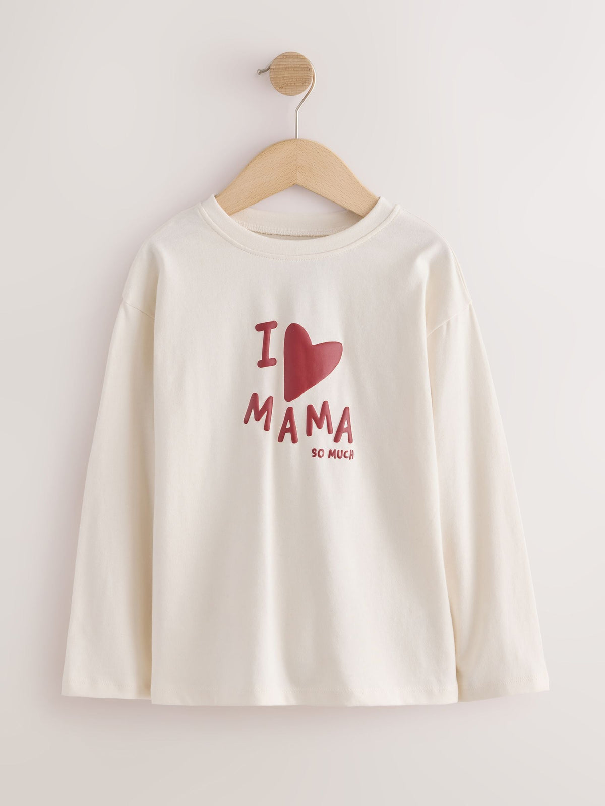 Ecru White Mama Long Sleeve Slogan Top (3mths-7yrs)