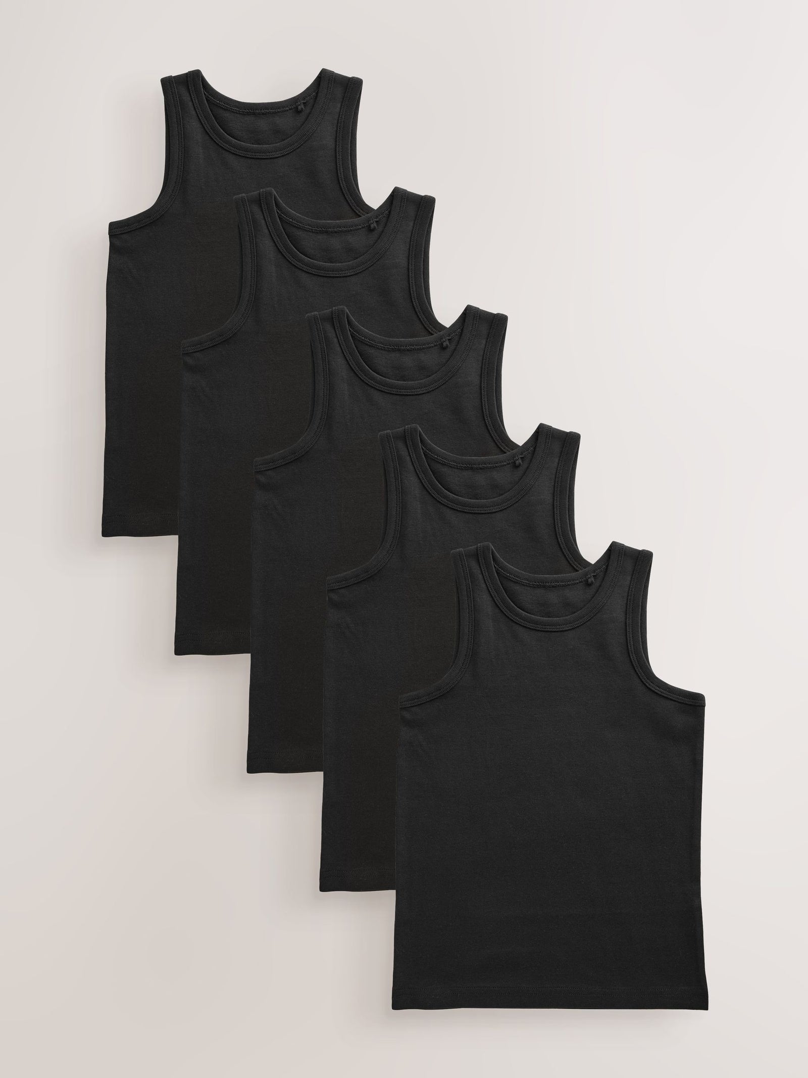 Black Vests 5 Pack (1.5-16yrs)