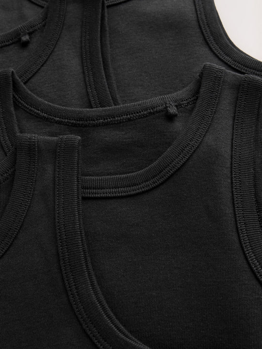 Black Vests 5 Pack (1.5-16yrs)