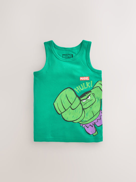 Multi Marvel 100% Cotton Vests 3 Pack (1.5-12yrs)