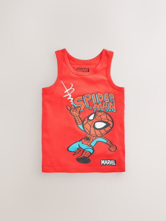 Multi Marvel 100% Cotton Vests 3 Pack (1.5-12yrs)