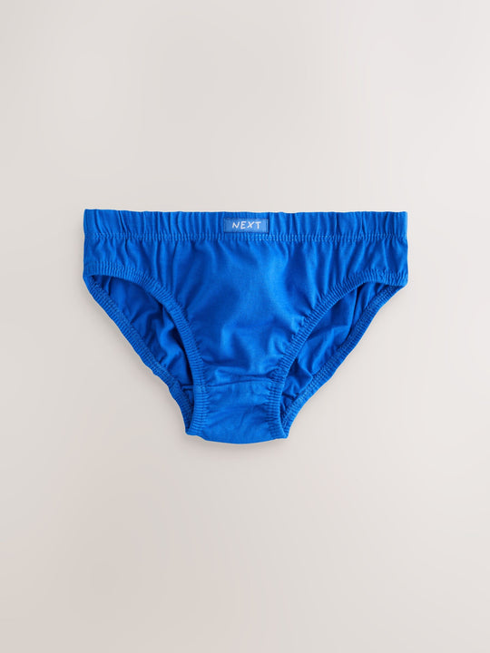 Tonal Blue 100% Cotton Briefs 10 Pack (1.5-16yrs)