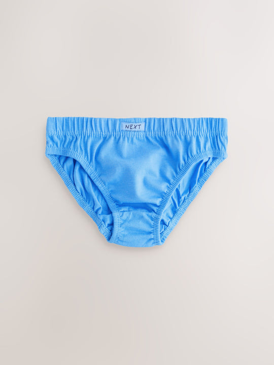 Tonal Blue 100% Cotton Briefs 10 Pack (1.5-16yrs)