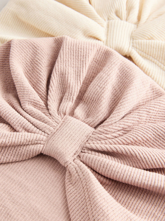 Neutral 2 Pack Baby Turbans (0-18mths)