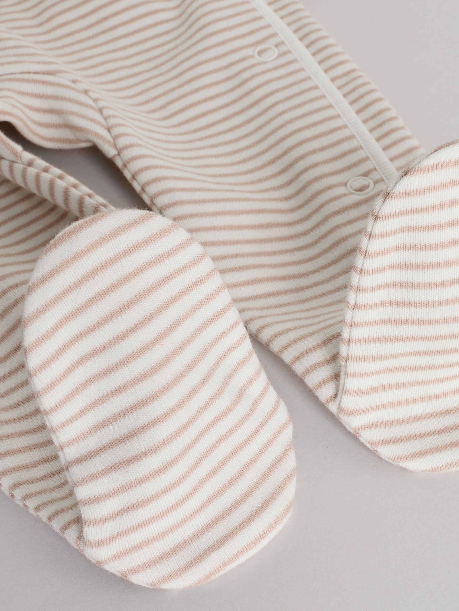 Grey 3 Pack Zebra 100% Cotton Baby Sleepsuits (0-2yrs)