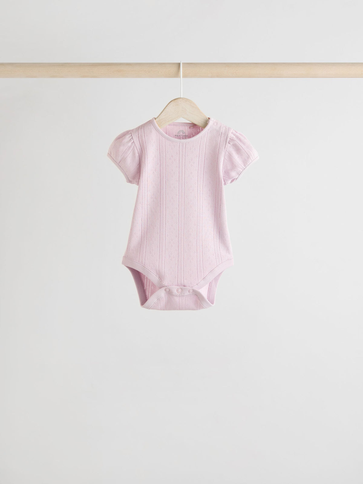 Pastels 5 Pack Short Sleeve Pointelle Baby Bodysuits