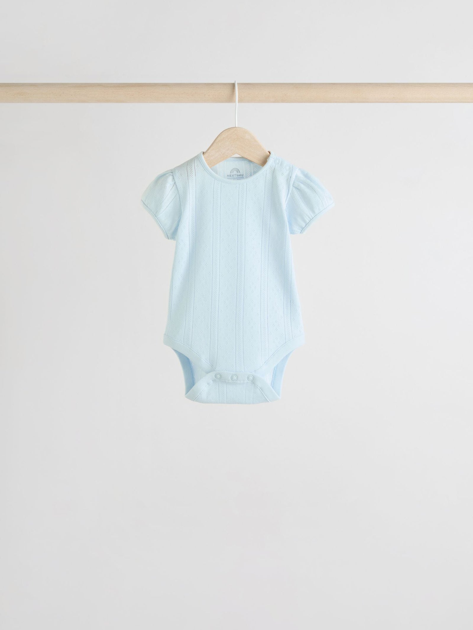 Pastels 5 Pack Short Sleeve Pointelle Baby Bodysuits