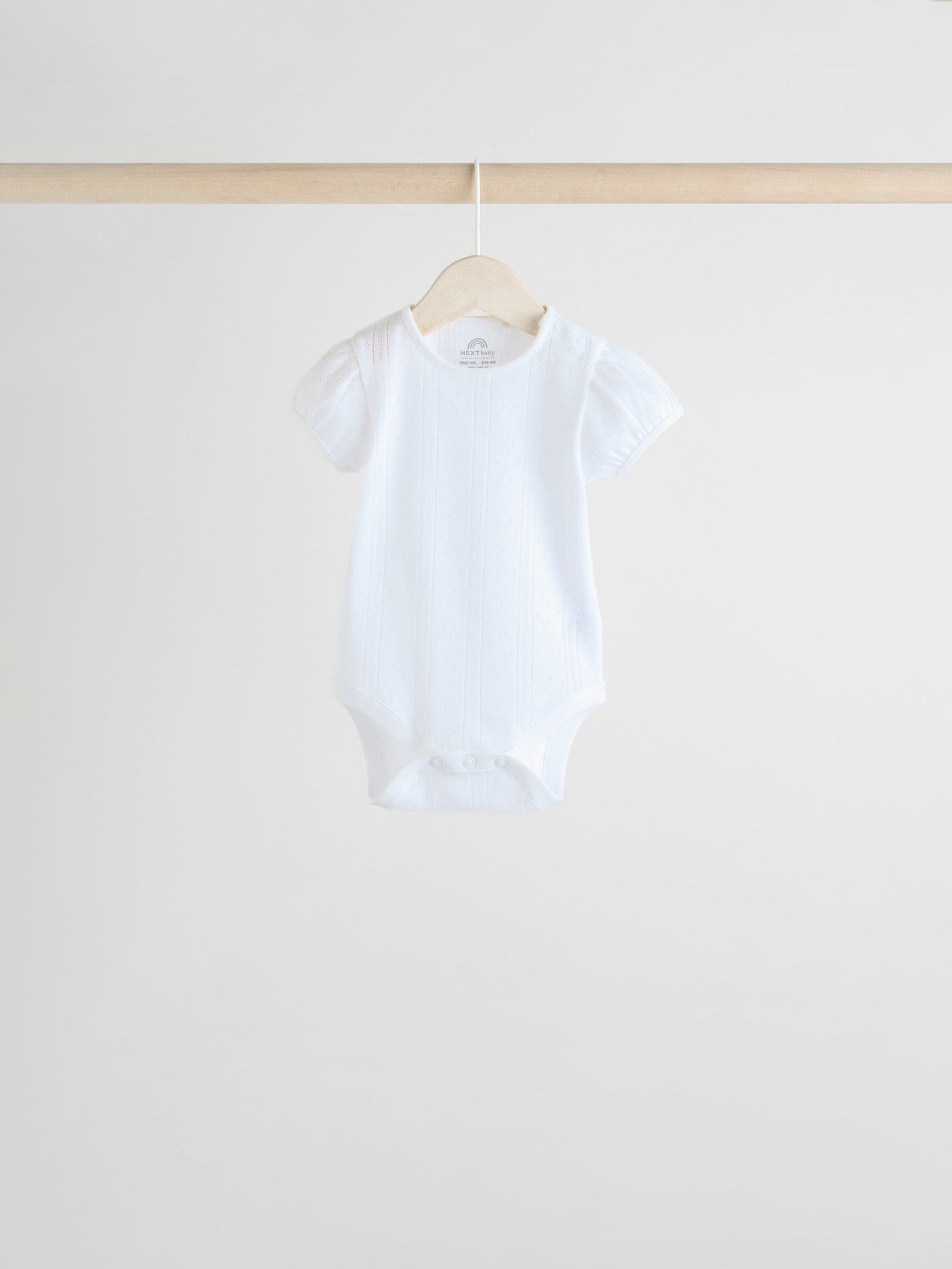 Pastels 5 Pack Short Sleeve Pointelle Baby Bodysuits