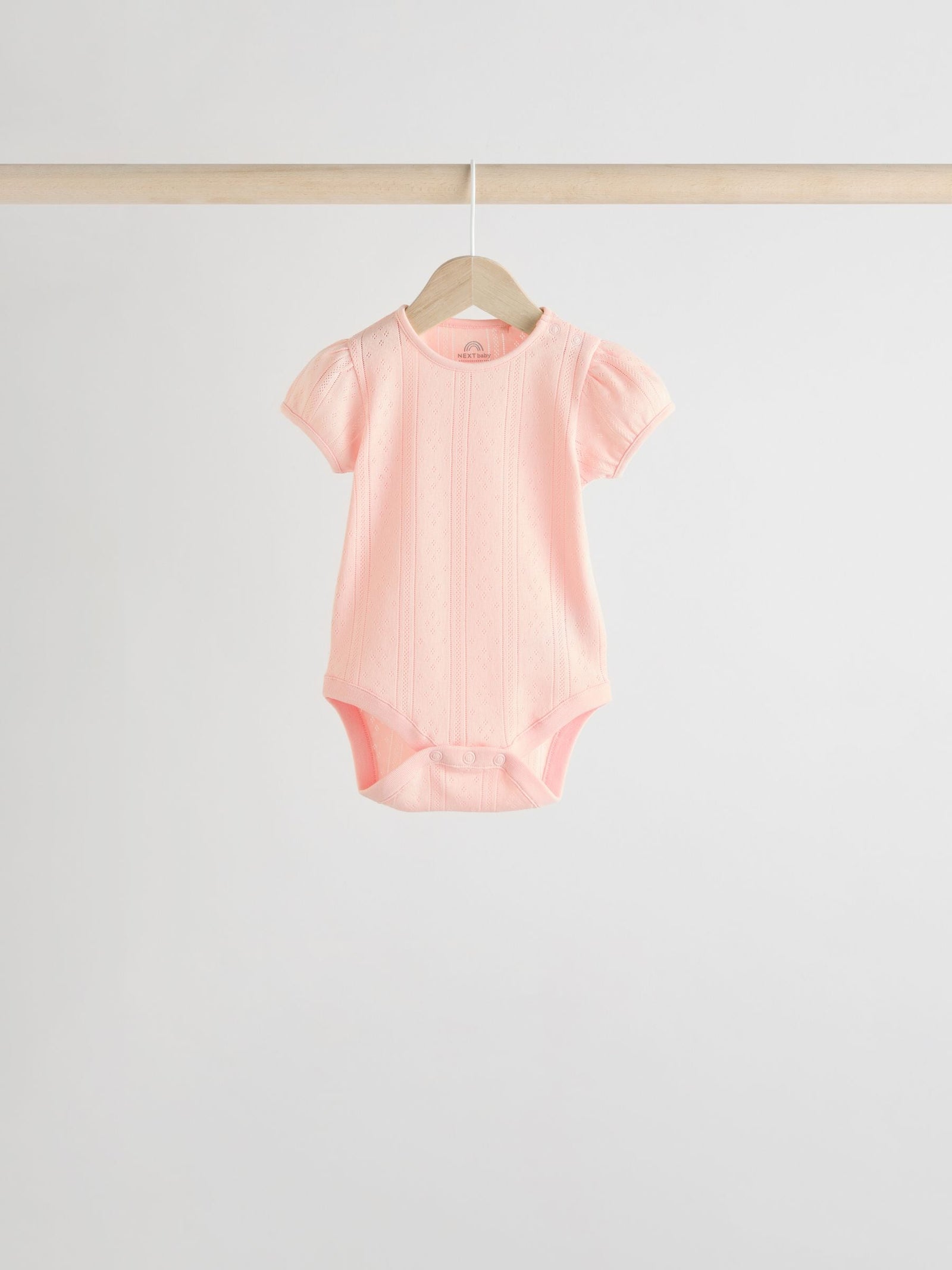 Pastels 5 Pack Short Sleeve Pointelle Baby Bodysuits