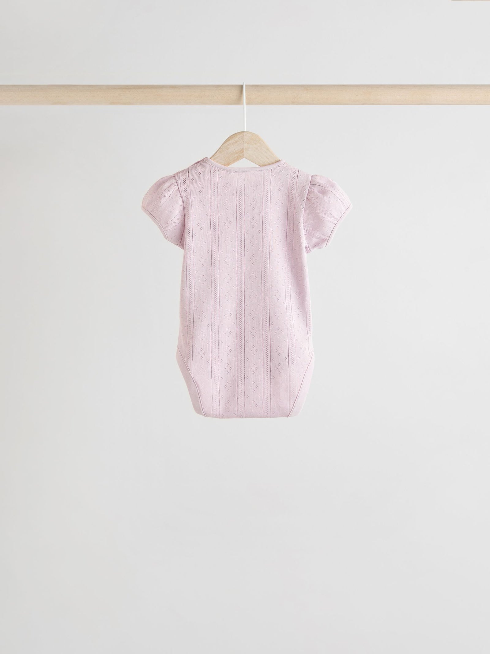 Pastels 5 Pack Short Sleeve Pointelle Baby Bodysuits