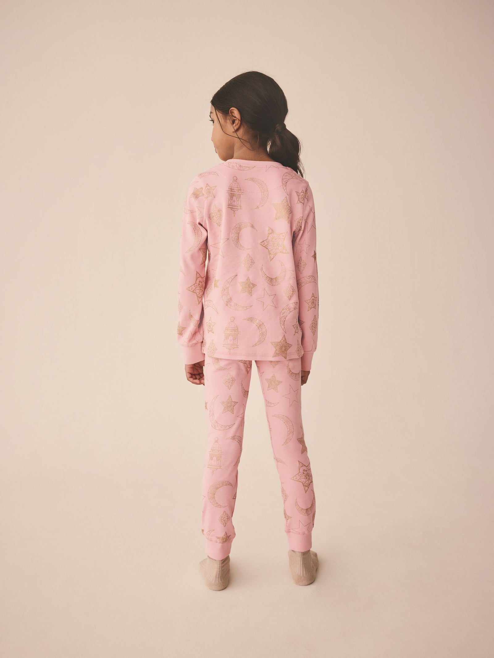 Pink Girls Eid/Ramadan Matching Family Pyjamas Set