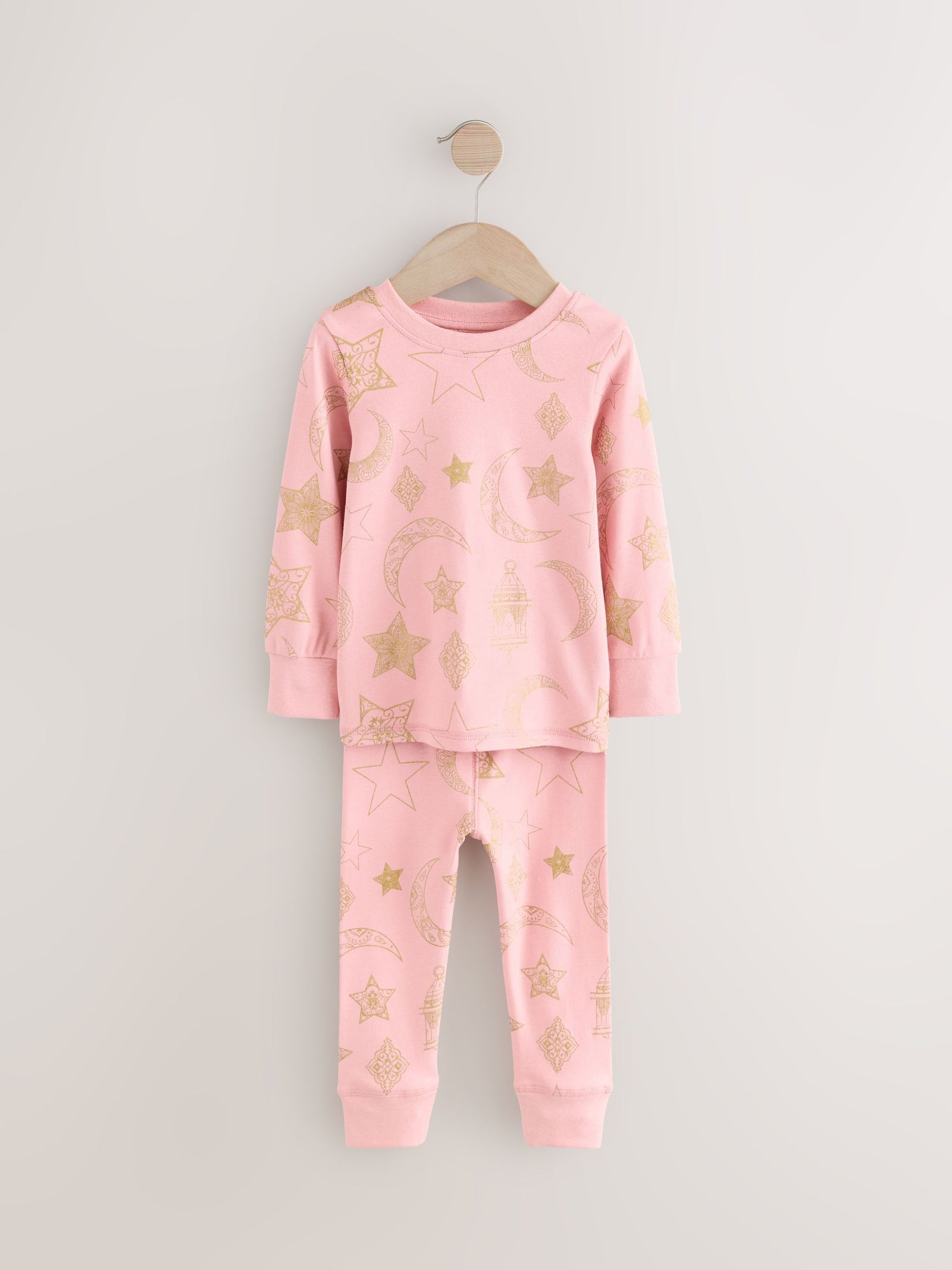 Pink Girls Eid/Ramadan Matching Family Pyjamas Set